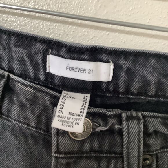 Black Grey Distressed Grunge Punk Concert Party Festival Jeans 28 in Waist - Picture 4 of 8